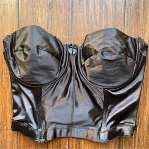 Vintage Vassarette Hollywood Black Strapless Bustier Corset Bra